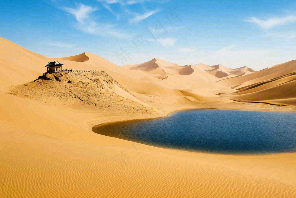 沙漠敦煌沙丘黄土大漠风光摄影图