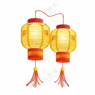 节日灯笼照明插画免抠