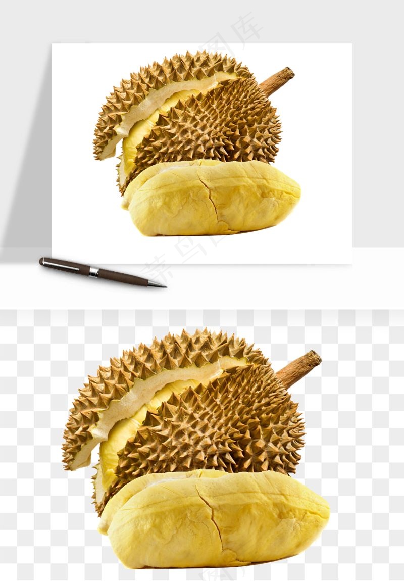 榴莲果肉水果png免抠