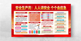 2024年安全生产月安全生产漫画工地安全海报