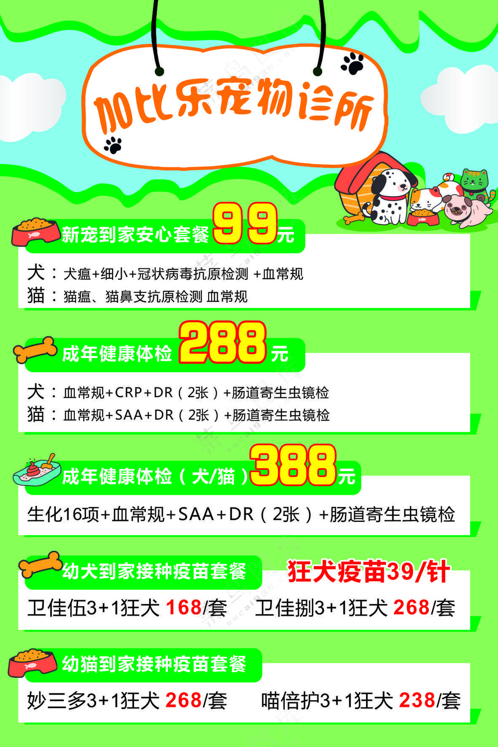 宠物店狗猫海报