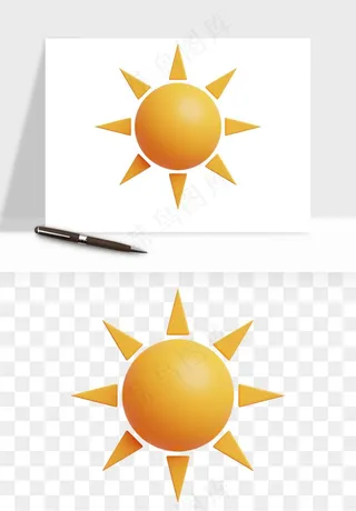 立体天气图标png免抠