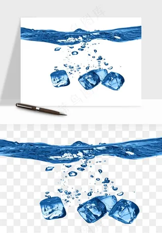 冰块清爽png免抠