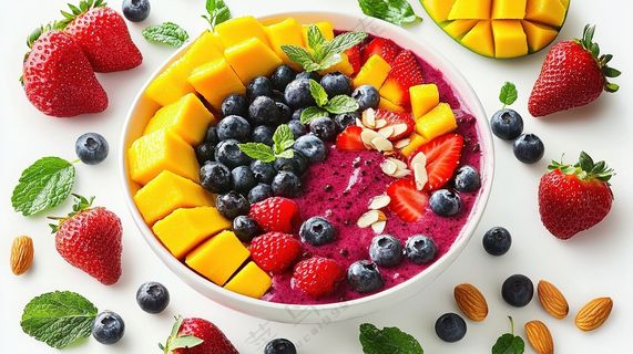 美食果盘沙拉果肉摄影水果新鲜美味