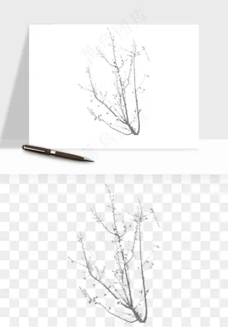 阴影植物窗户投影免抠元素