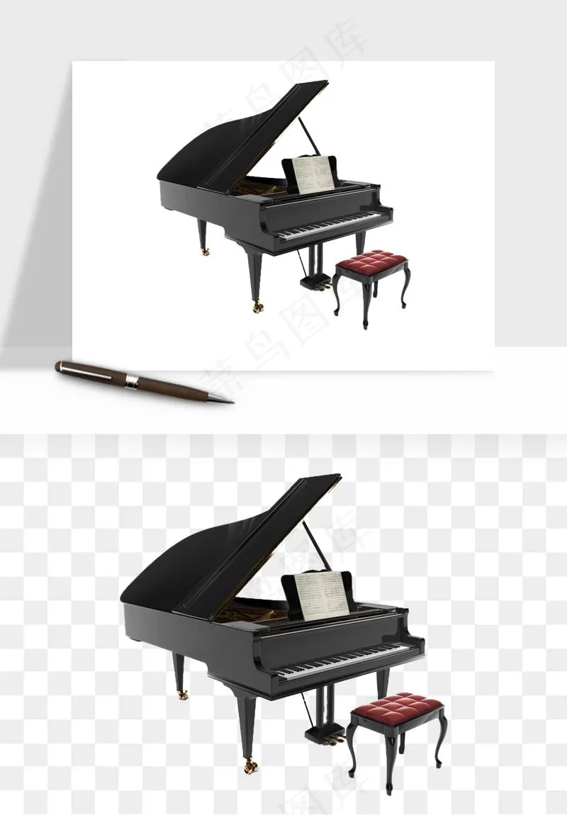 钢琴乐器琴键png免抠