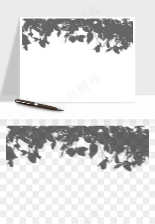 阴影植物窗户投影免抠元素