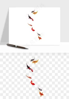锦鲤鱼手绘水墨png免抠 锦鲤鱼手绘水墨png免抠