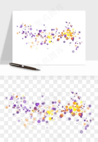 彩色光斑梦幻光点png免抠