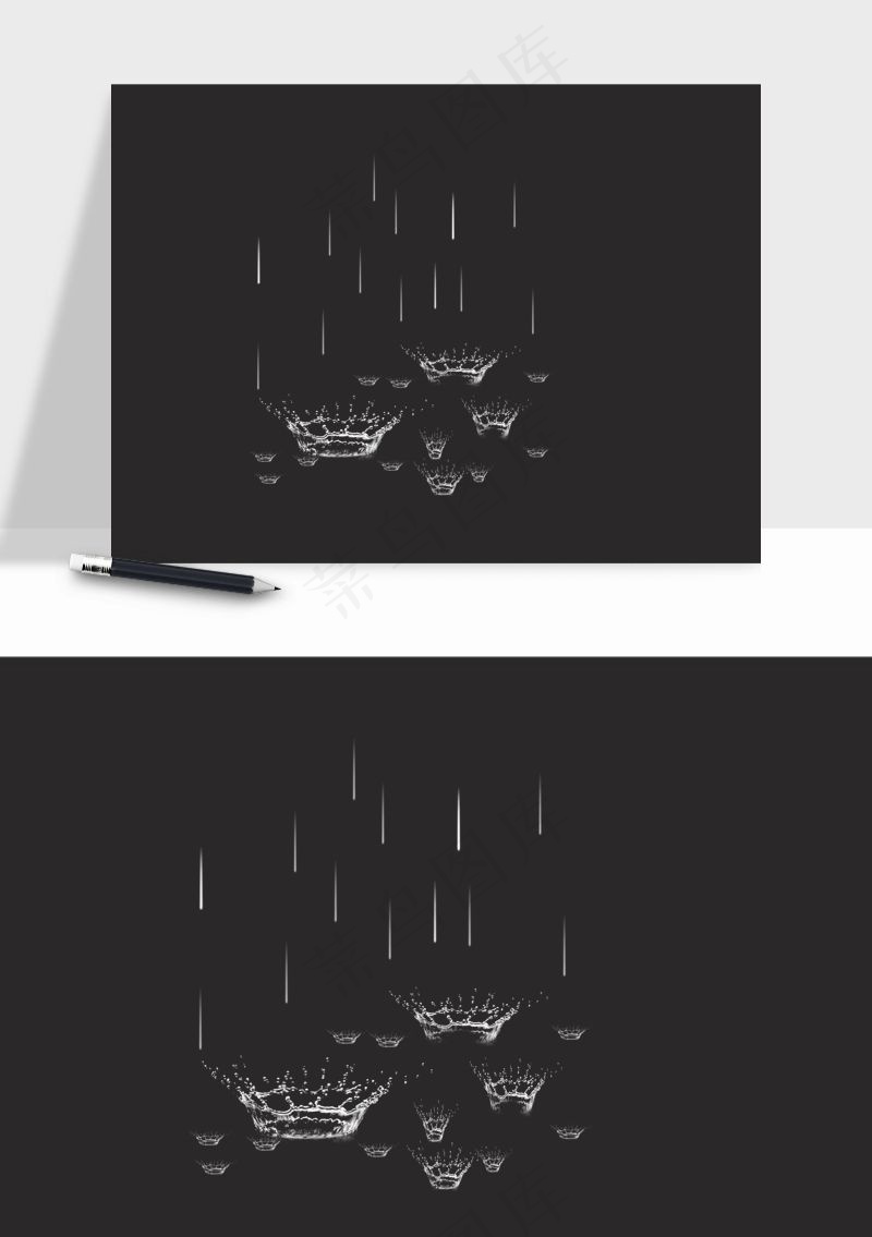 雨水雨滴水珠下雨元素png免抠