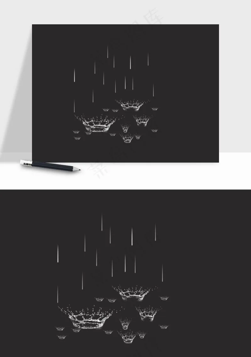 雨水雨滴水珠下雨元素png免抠