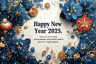 2025新年背景蛇年大吉蛇年吉祥海报