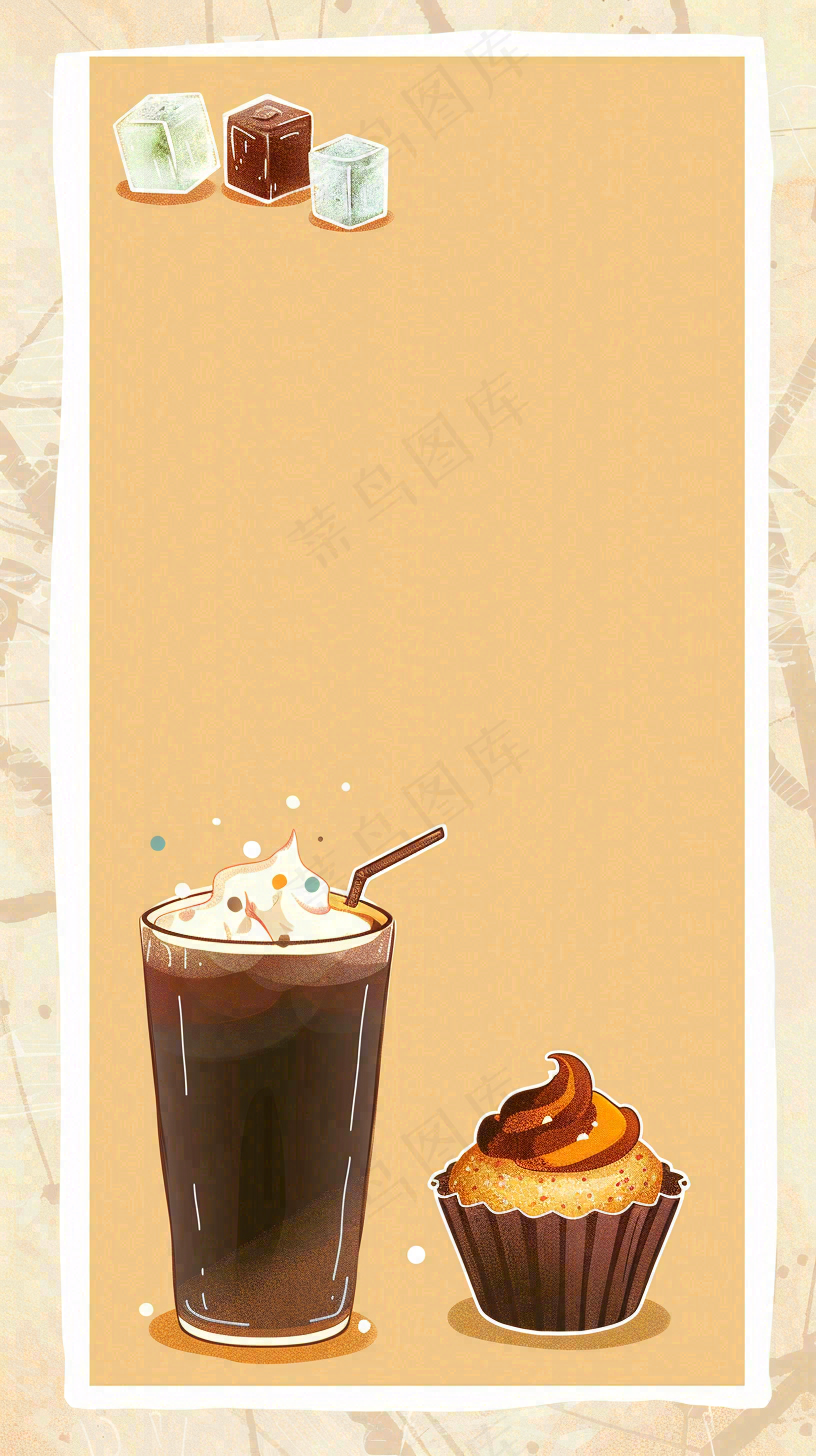 夏日饮品饮料清凉背景