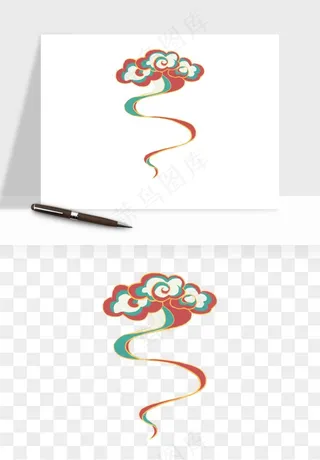 国潮敦煌云纹祥云云彩png免抠