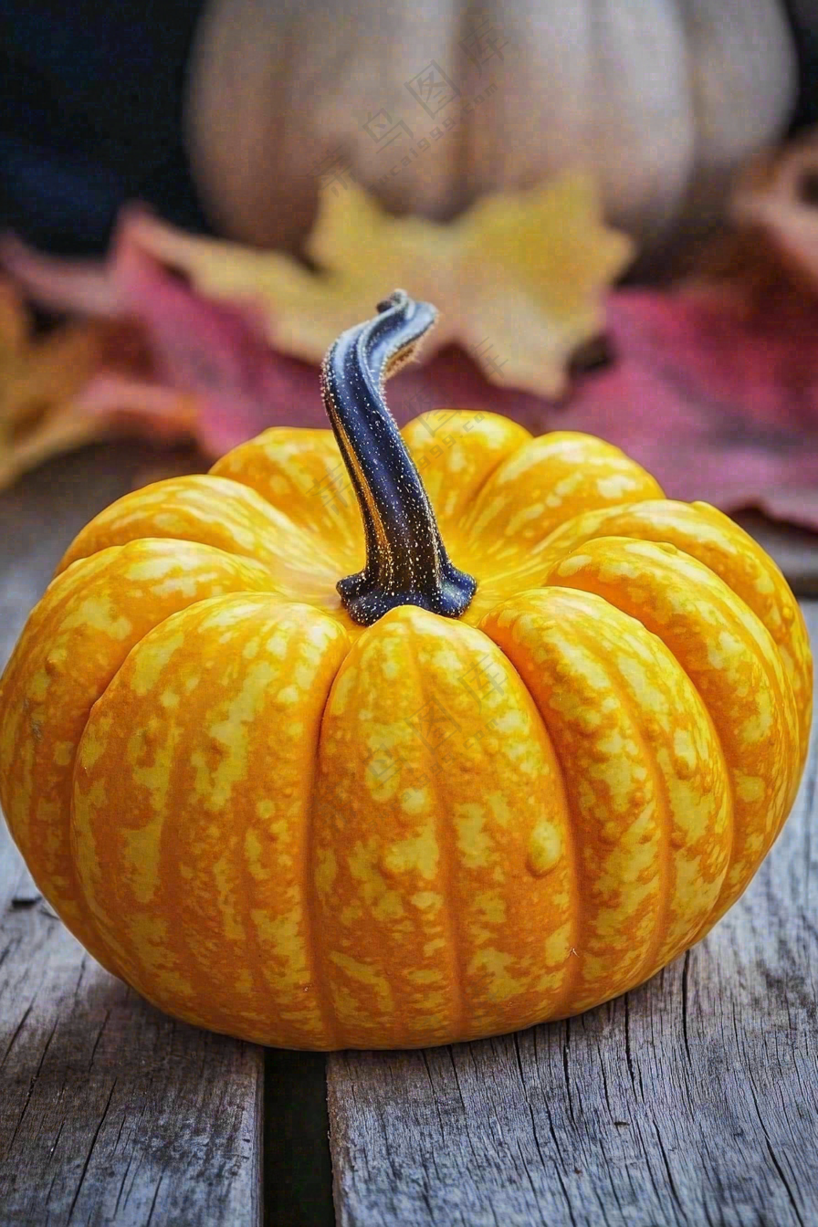 秋季金黄南瓜感恩节摄影图