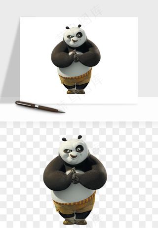 熊猫国宝手绘png免抠