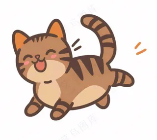 小猫猫咪宠物动物卡通插画免抠