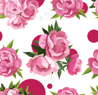 绿叶红花图案透明背景免抠图片素材