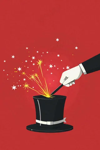 魔术师帽子戏法表演愚人节背景