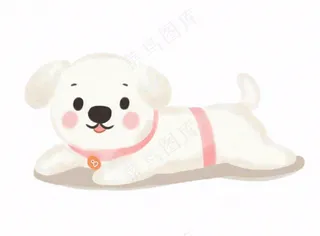 小狗宠物动物卡通插画免抠