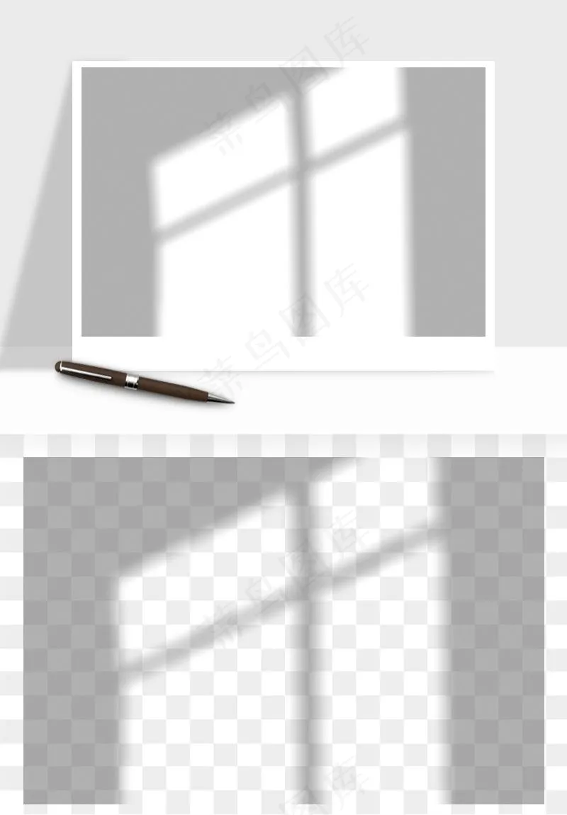 阴影植物窗户投影免抠元素