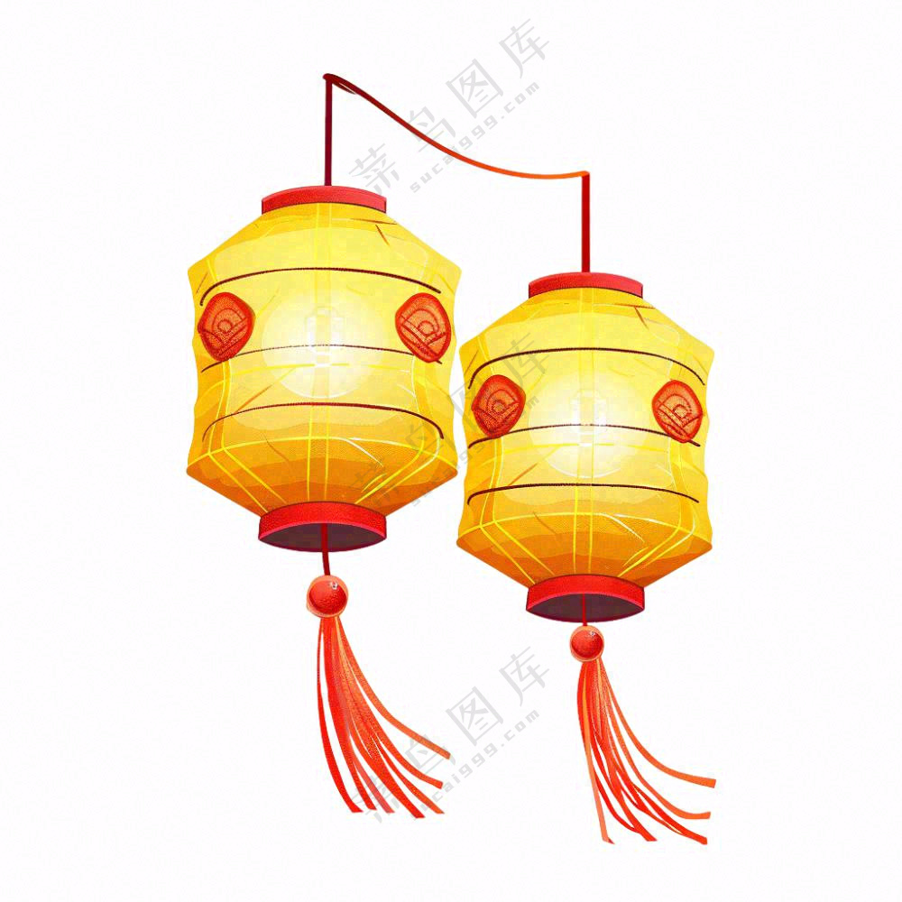 节日灯笼照明插画免抠