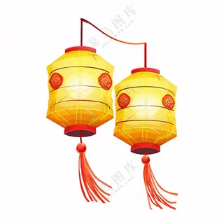 节日灯笼照明插画免抠