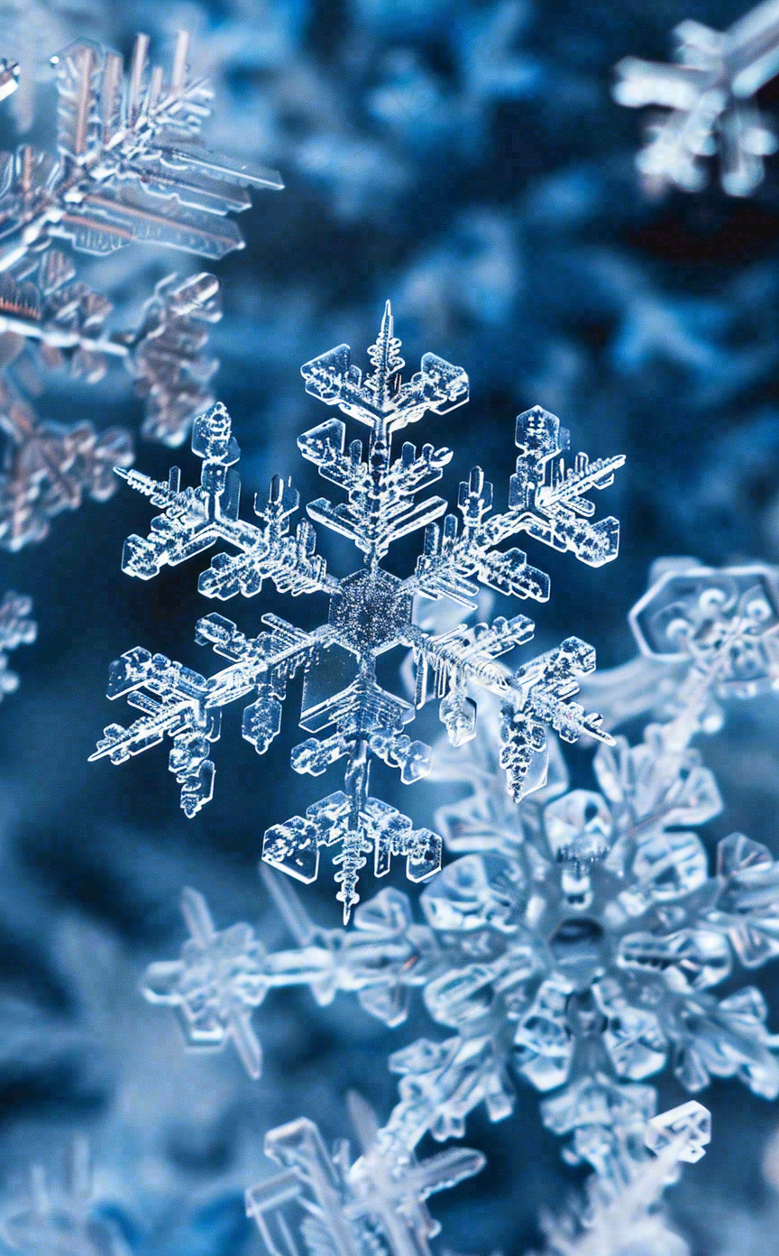 冬天寒冷白雪结冰小寒摄影图