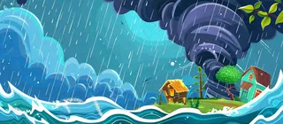 龙卷风自然灾害天气背景