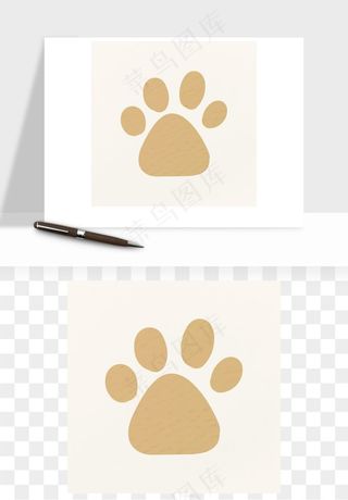 手绘猫爪脚掌印矢量png免抠