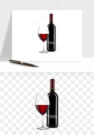 红酒玻璃酒杯png免抠