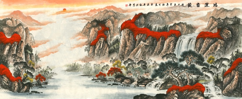鸿运当头喷绘原图