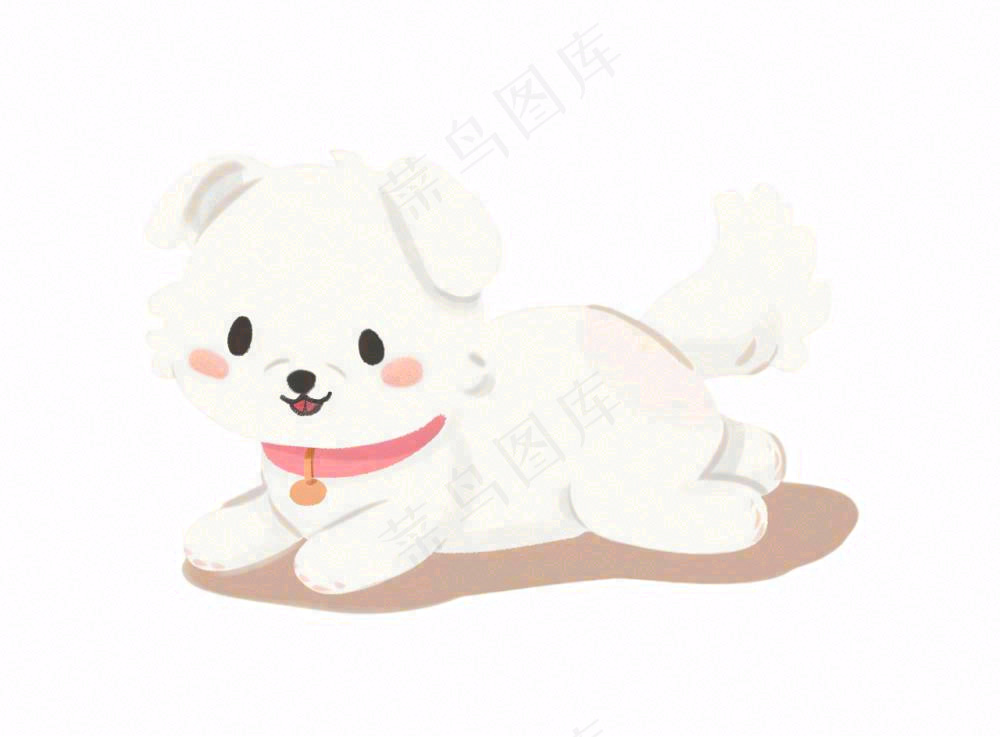 小狗宠物动物卡通插画免抠