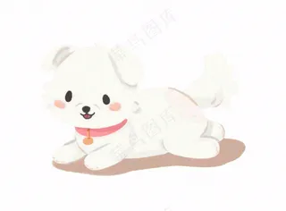 小狗宠物动物卡通插画免抠