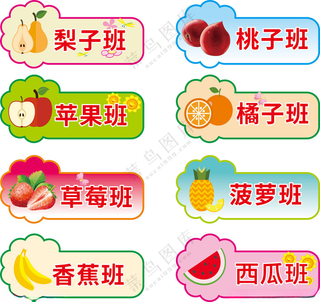 幼儿园班级牌班级牌PSD分层素材