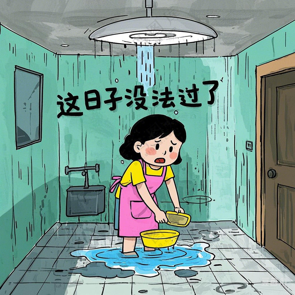 屋子漏水了