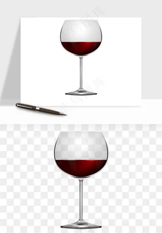 红酒玻璃酒杯png免抠