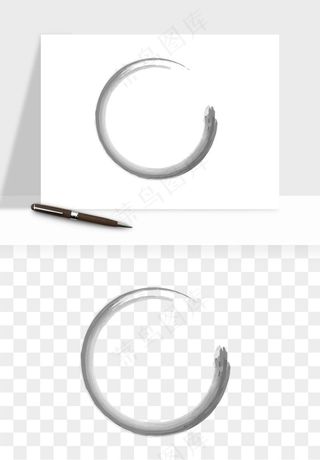 墨迹水墨圆圈圆环边框