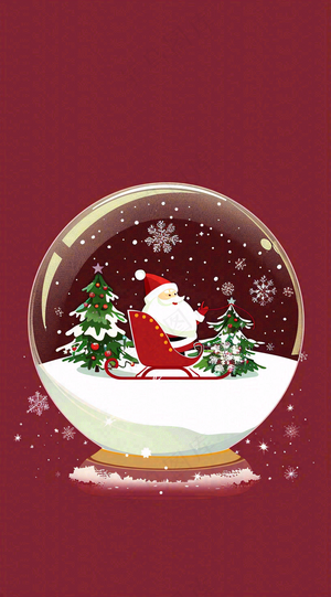 圣诞节卡通插画背景