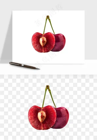 樱桃车厘子水果png免抠