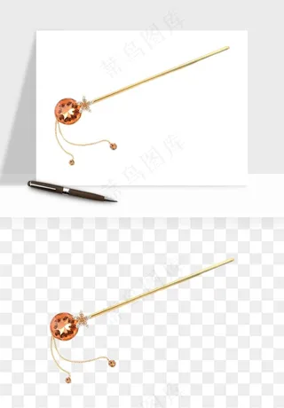 古风发簪头饰配饰png免抠