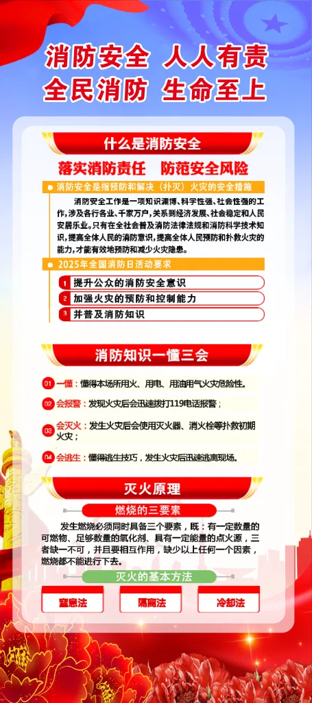 消防宣传月宣传海报