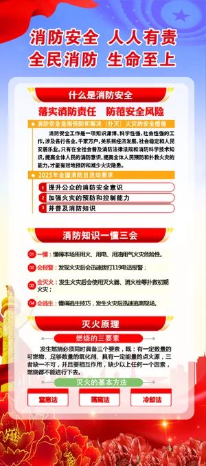 消防宣传月宣传海报