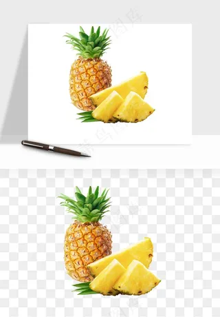 菠萝水果png免抠