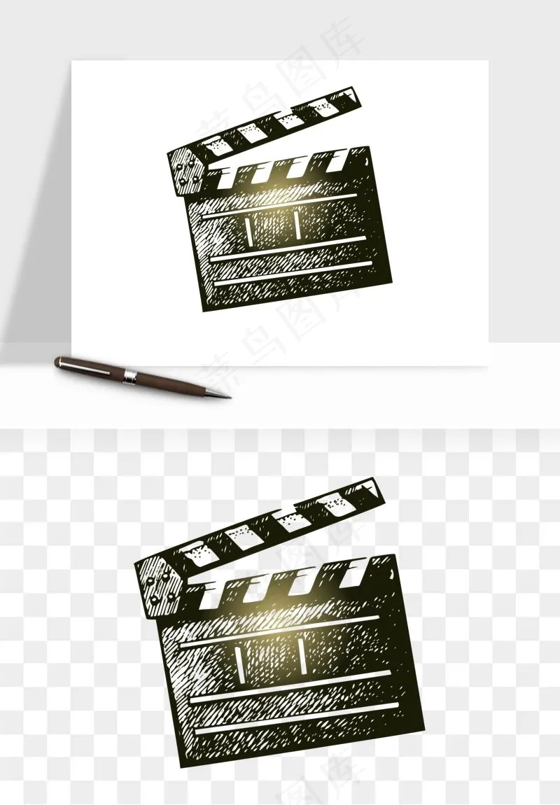电影黑胶胶片元素png免抠