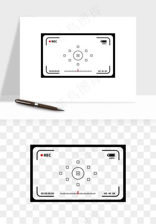 相机取景框屏幕边框png免抠