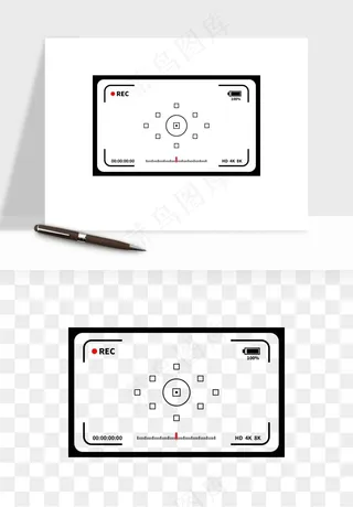 相机取景框屏幕边框png免抠