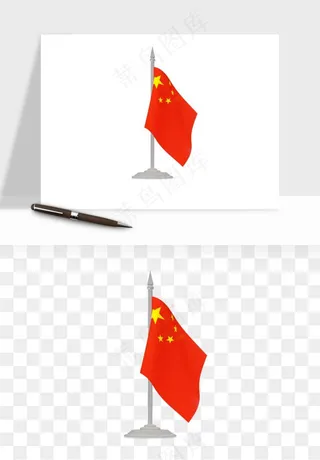 五星红旗党旗png免抠