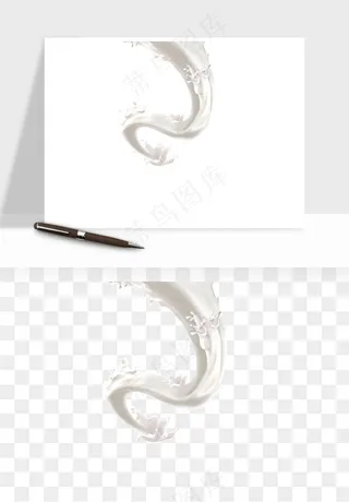 飞溅的牛奶牛奶杯元素png免抠