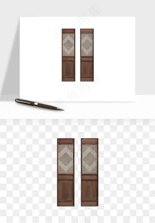 屏风国风元素png免抠